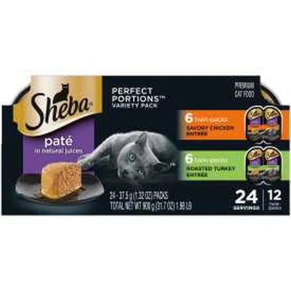 24/2.65 oz. Sheba Premium Pate Poultry Entree Multi Pack - Food